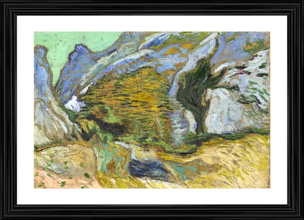 Ravine_with_A_Small_Stream_1889,_A_Painting_by_Van_Gogh,_Framed,_Wall_Decor,_Multicolor