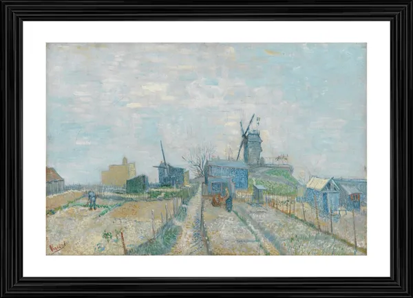 Montmartre:_Windmills_and_Allotments_1887,_A_Painting_by_Van_Gogh,_Framed,_Wall_Decor,_Multicolor