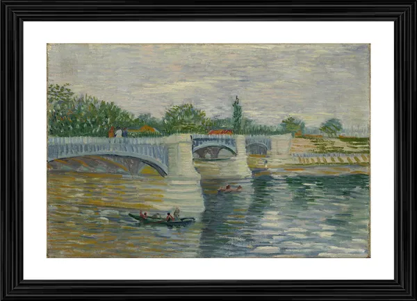 The_Bridge_at_Courbevoie_1887,_A_Painting_by_Van_Gogh,_Framed,_Wall_Decor,_Multicolor