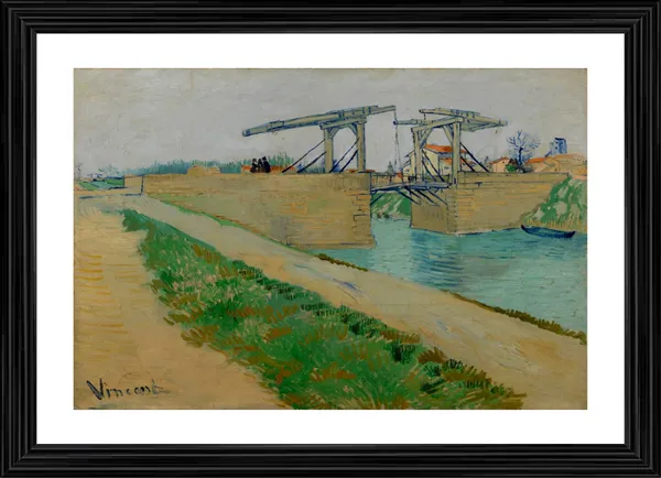 The_Langlois_Bridge_1888,_A_Painting_by_Van_Gogh,_Framed,_Wall_Decor,_Multicolor