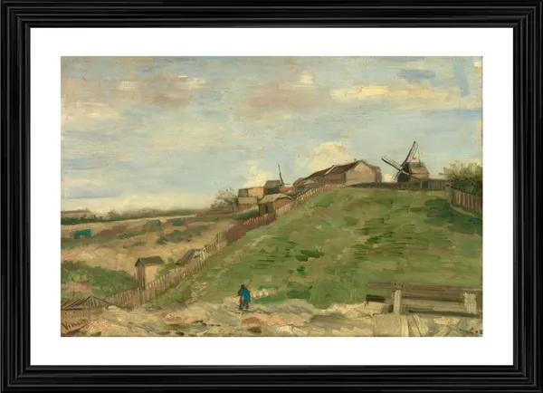 Montmartre_Hills_&_Stone_Quarry_1886,_A_Painting_by_Van_Gogh,_Framed,_Wall_Decor,_Multicolor