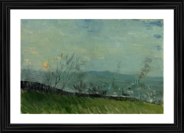 Sunset_in_Montmartre_1887,_A_Painting_by_Van_Gogh,_Framed,_Wall_Decor,_Multicolor