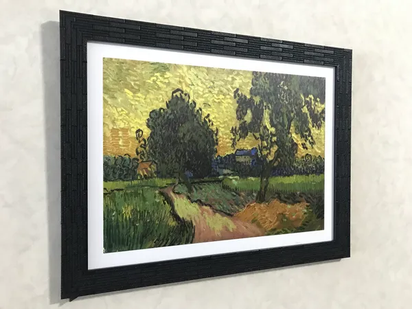 Landscape_at_Twilight_1890,_A_Painting_by_Van_Gogh,_Framed,_Wall_Decor,_Multicolor