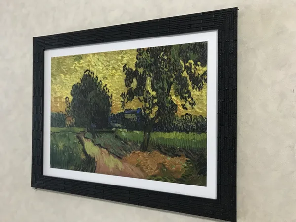 Landscape_at_Twilight_1890,_A_Painting_by_Van_Gogh,_Framed,_Wall_Decor,_Multicolor