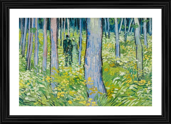 Two_Lovers_&_Undergrowth_1886,_A_Painting_by_Van_Gogh,_Framed,_Wall_Decor,_Multicolor