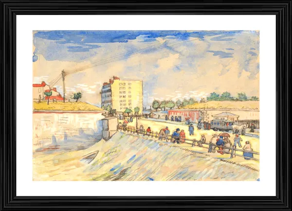 Gate_in_the_Paris_Ramparts_1887,_A_Painting_by_Van_Gogh,_Framed,_Wall_Decor,_Multicolor