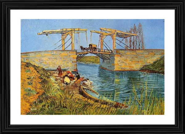 The_Langlois_Bridge_at_Arles_1888,_A_Painting_by_Van_Gogh,_Framed,_Wall_Decor,_Multicolor