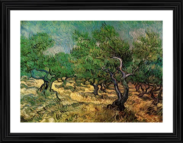 Olive_Grove_1889,_A_Painting_by_Van_Gogh,_Framed,_Wall_Decor,_Multicolor
