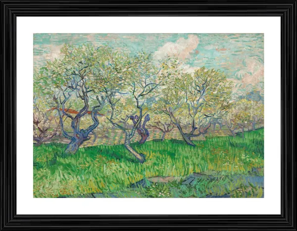 Orchard_in_Blossom_1889,_A_Painting_by_Van_Gogh,_Framed,_Wall_Decor,_Multicolor