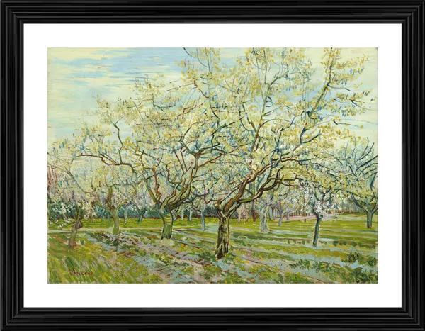 The_White_Orchard_1888,_A_Painting_by_Van_Gogh,_Framed,_Wall_Decor,_Multicolor