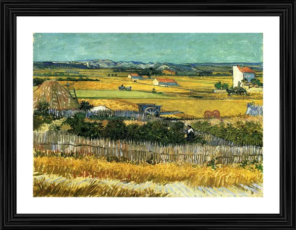 The_Harvest_1888,_A_Painting_by_Van_Gogh,_Framed,_Wall_Decor,_Multicolor