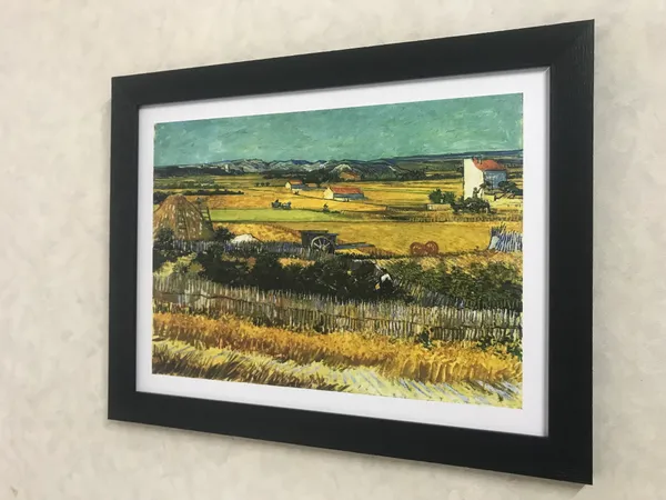 The_Harvest_1888,_A_Painting_by_Van_Gogh,_Framed,_Wall_Decor,_Multicolor