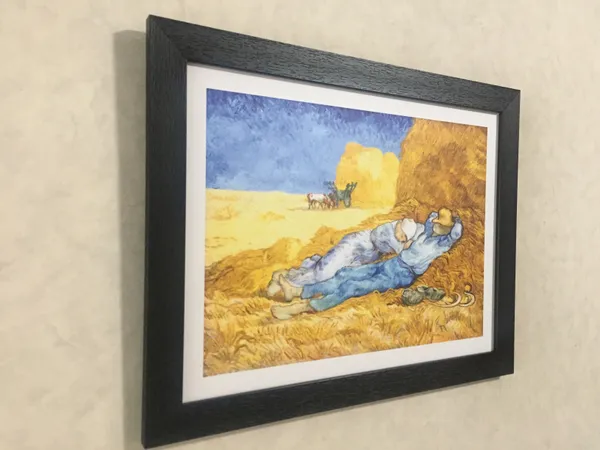Farmers_Rest_in_Harvest_Season_1890,_A_Painting_by_Van_Gogh,_Framed,_Wall_Decor,_Multicolor