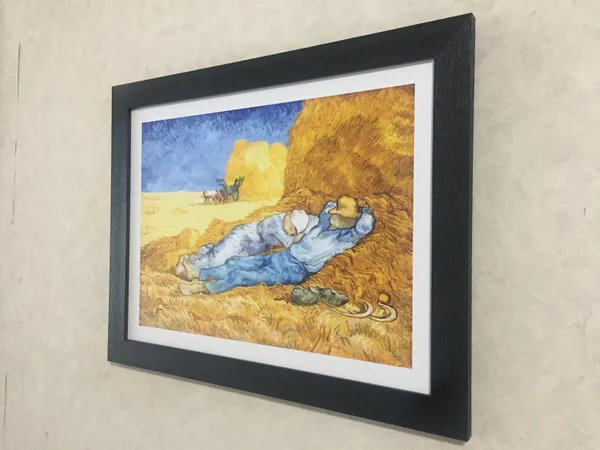 Farmers_Rest_in_Harvest_Season_1890,_A_Painting_by_Van_Gogh,_Framed,_Wall_Decor,_Multicolor