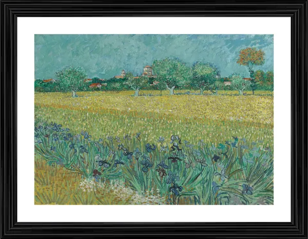 Field_with_Irises_Near_Arles_1888,_A_Painting_by_Van_Gogh,_Framed,_Wall_Decor,_Multicolor