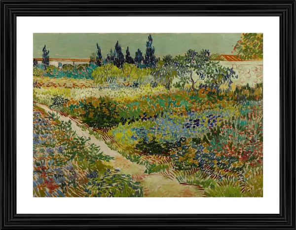 Garden_at_Arles_1889,_A_Painting_by_Van_Gogh,_Framed,_Wall_Decor,_Multicolor