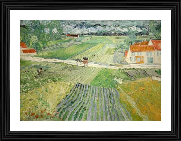 Train_in_the_Rains_at_Auvers_1890,_A_Painting_by_Van_Gogh,_Framed,_Wall_Decor,_Multicolor