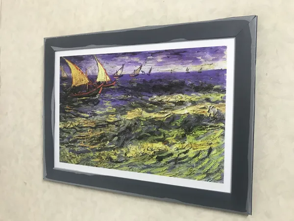 Seascape_at_Saintes_Maries_1888,_A_Painting_by_Van_Gogh,_Framed,_Wall_Decor,_Multicolor
