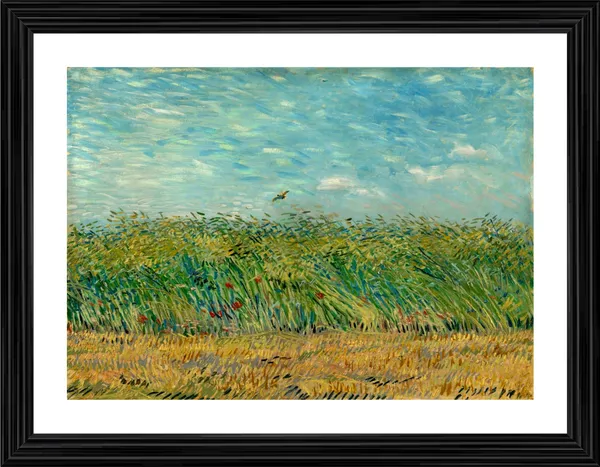 Wheatfield_with_Partridge_1887,_A_Painting_by_Van_Gogh,_Framed,_Wall_Decor,_Multicolor