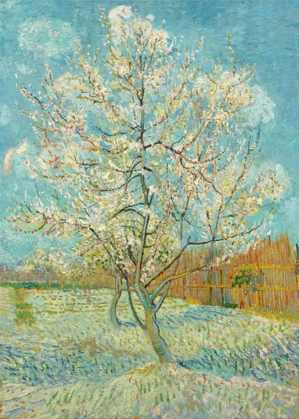 The_Pink_Peach_Tree_(1888),_A_Painting_by_Van_Gogh,_Unframed_Canvas_Print,_Multicolor