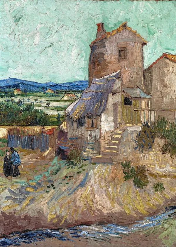 The_Old_Mill_(1888)_,_A_Painting_by_Van_Gogh,_Unframed_Canvas_Print,_Multicolor