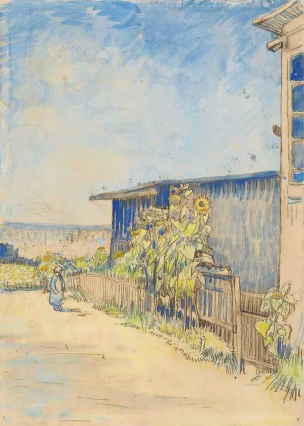 Shed_with_Sunflowers_(1887)_,_A_Painting_by_Van_Gogh,_Unframed_Canvas_Print,_Multicolor