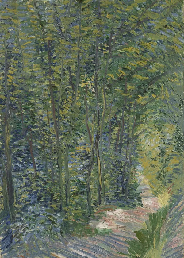 Path_in_the_Woods_(1887),_A_Painting_by_Van_Gogh,_Unframed_Canvas_Print,_Multicolor