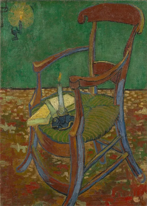 Gauguin's_Chair_(1888),_A_Painting_by_Van_Gogh,_Unframed_Canvas_Print,_Multicolor