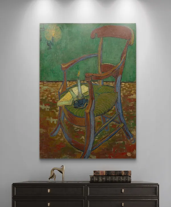 Gauguin's_Chair_(1888),_A_Painting_by_Van_Gogh,_Unframed_Canvas_Print,_Multicolor