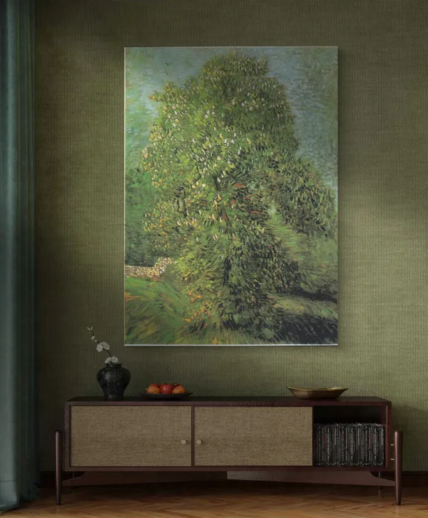 Chestnut_Tree_in_Blossom_(1887),_A_Painting_by_Van_Gogh,_Unframed_Canvas_Print,_Multicolor