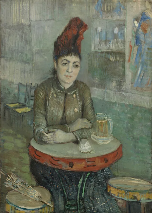 Agostina_in_the_Caf�_(1887)_,_A_Painting_by_Van_Gogh,_Unframed_Canvas_Print,_Multicolor