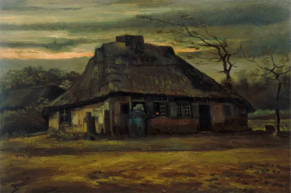 The_Cottage_(1885),_A_Painting_by_Van_Gogh,_Unframed_Canvas_Print,_Multicolor