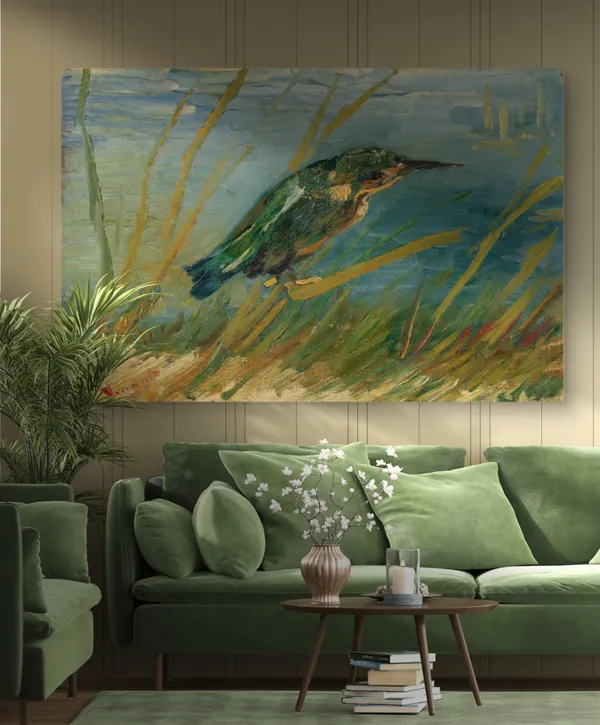 Kingfisher_by_the_Waterside_(1887),_A_Painting_by_Van_Gogh,_Unframed_Canvas_Print,_Multicolor
