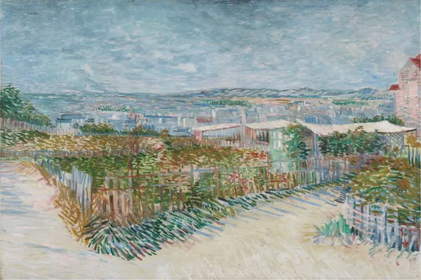Montmartre:_Behind_the_Windmill_(1887),_A_Painting_by_Van_Gogh,_Unframed_Canvas_Print,_Multicolor
