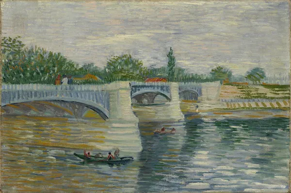 The_Bridge_at_Courbevoie_(1887),_A_Painting_by_Van_Gogh,_Unframed_Canvas_Print,_Multicolor
