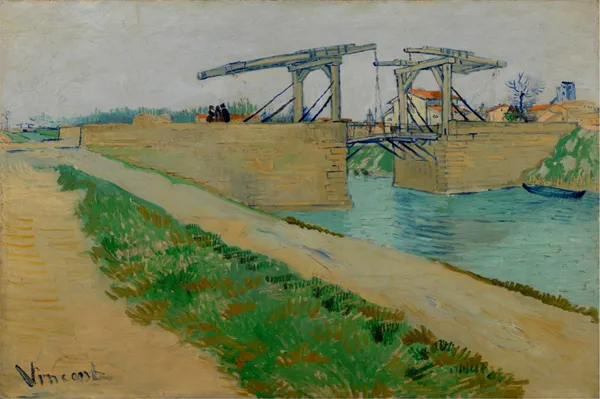 The_Langlois_Bridge_(1888),_A_Painting_by_Van_Gogh,_Unframed_Canvas_Print,_Multicolor