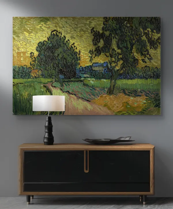 Landscape_at_Twilight_(1890),_A_Painting_by_Van_Gogh,_Unframed_Canvas_Print,_Multicolor