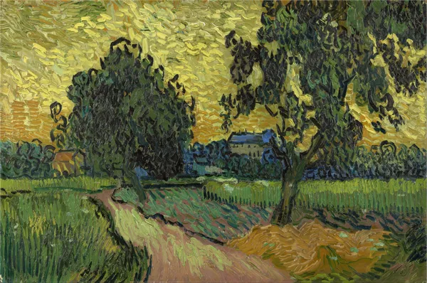 Landscape_at_Twilight_(1890),_A_Painting_by_Van_Gogh,_Unframed_Canvas_Print,_Multicolor