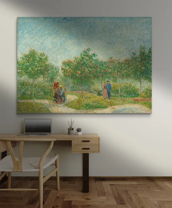 Garden_with_Courting_Couples_(1887),_A_Painting_by_Van_Gogh,_Unframed_Canvas_Print,_Multicolor