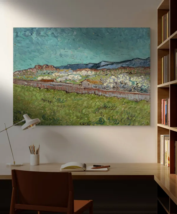 View_of_the_Alpilles_(1890)_,_A_Painting_by_Van_Gogh,_Unframed_Canvas_Print,_Multicolor