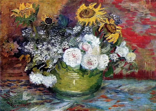Roses_and_sunflowers_(1886),_A_Painting_by_Van_Gogh,_Unframed_Canvas_Print,_Multicolor