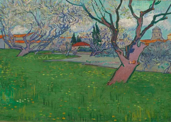 Orchards_in_Blossom_(1889),_A_Painting_by_Van_Gogh,_Unframed_Canvas_Print,_Multicolor