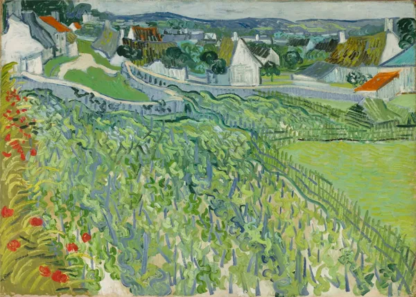 Vineyards_at_Auvers_(1889),_A_Painting_by_Van_Gogh,_Unframed_Canvas_Print,_Multicolor