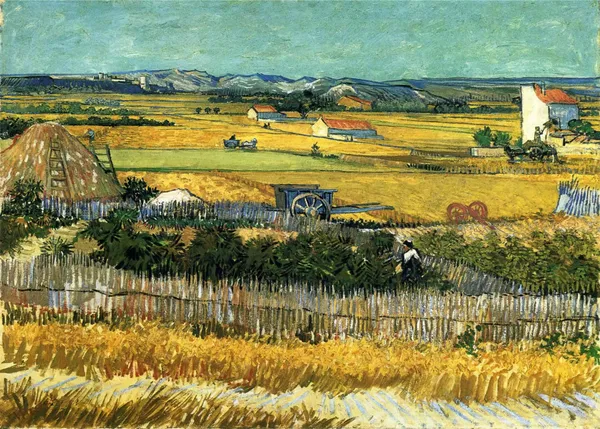 The_Harvest_(1888),_A_Painting_by_Van_Gogh,_Unframed_Canvas_Print,_Multicolor