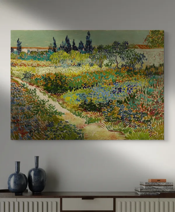 Garden_at_Arles_(1889),_A_Painting_by_Van_Gogh,_Unframed_Canvas_Print,_Multicolor