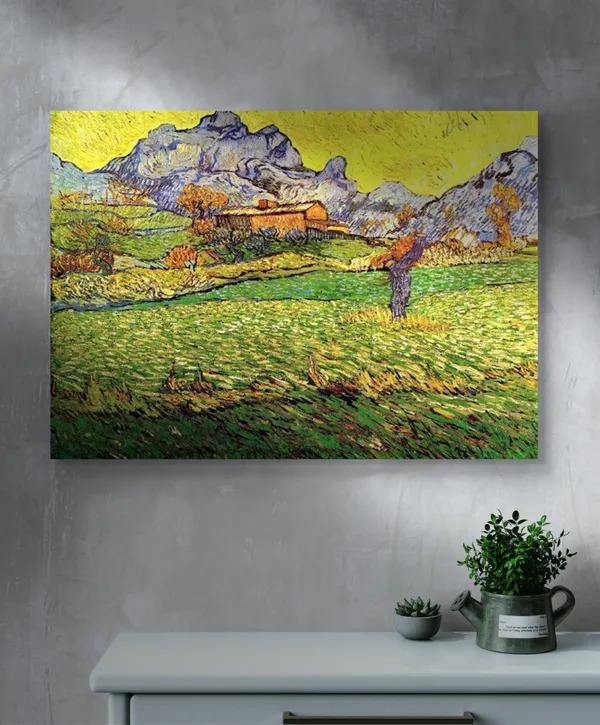 Meadow_in_the_Mountains_(1889),_A_Painting_by_Van_Gogh,_Unframed_Canvas_Print,_Multicolor