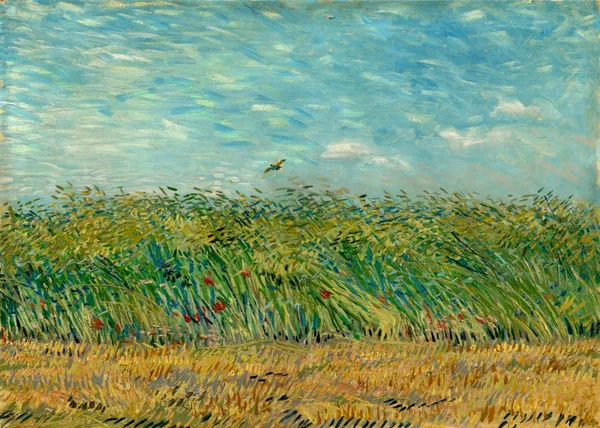 Wheatfield_with_Partridge'_(1887),_A_Painting_by_Van_Gogh,_Unframed_Canvas_Print,_Multicolor