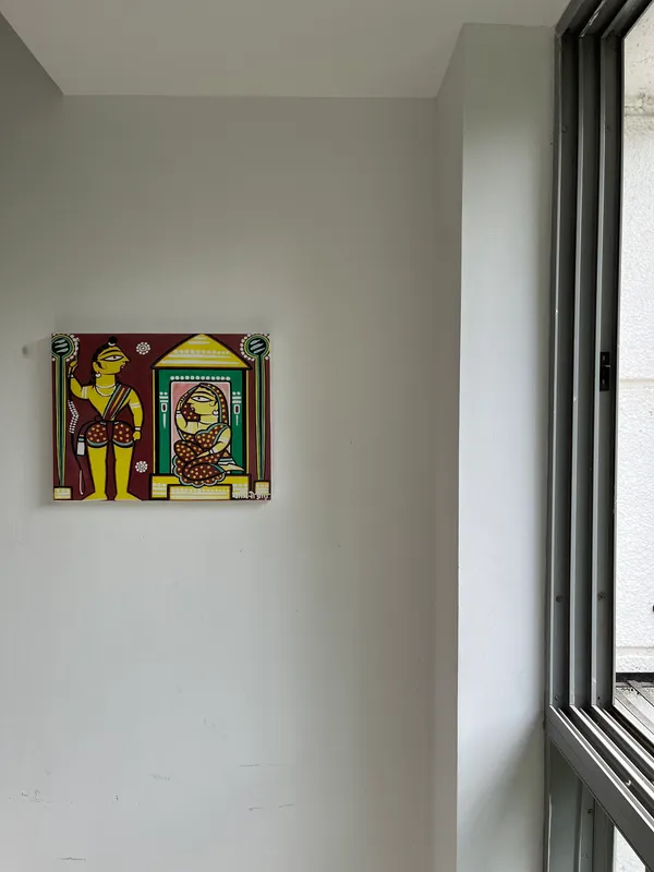 Seeta_and_Ram*_-_A_Jamini_Roy_Painting,_Framed_Canvas_Wall_Decor,_Multicolor