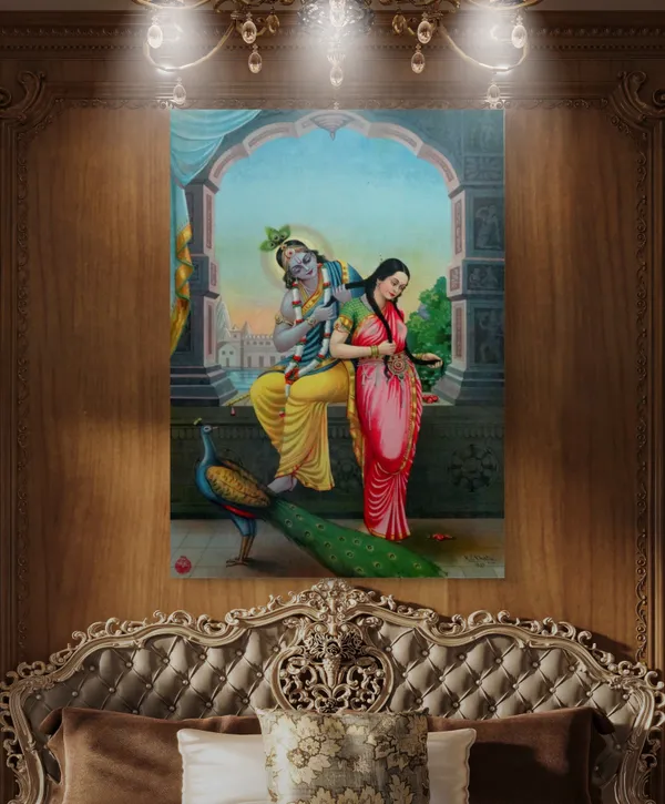 Radha-Krishna_Radha-Madhav,_Raja_Ravi_Varma_Paintings,_Set_of_2,_Framed_Canvas,_Multicolor