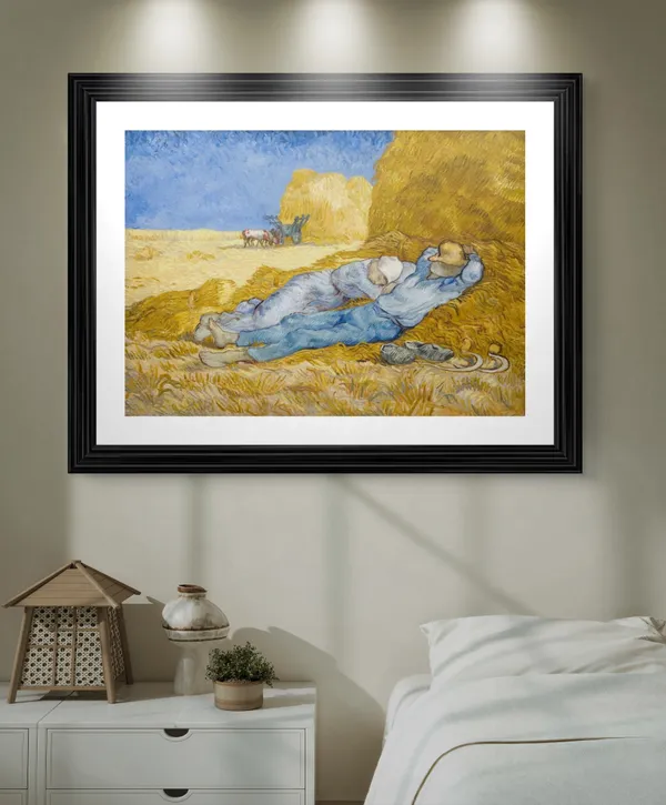 Farmers_Rest_in_Harvest_Season_1890,_A_Painting_by_Van_Gogh,_Framed,_Wall_Decor,_Multicolor